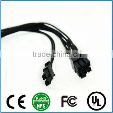 Individual-sleeved 6pin to 6+2pin ATX power extension cable