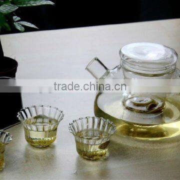 Popular best selling Handmade process pyrex glass tea pot sets