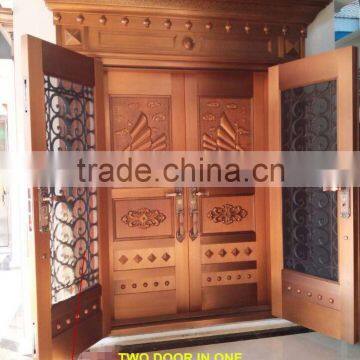 Luxury Main Door Entrance Gate COPPER DOOR Brass Door, Extra Security & Stylish Pattern photo-2
