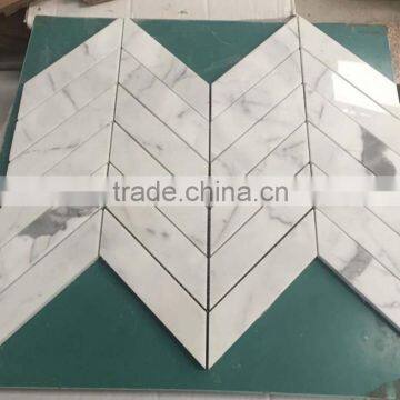 Competitive prices Bianco Carrara White Marble Mosaic for bathroom tile and Wall Tile