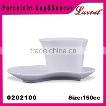 porcelain kitchen dishwasher safe cup and saucer for hotel use