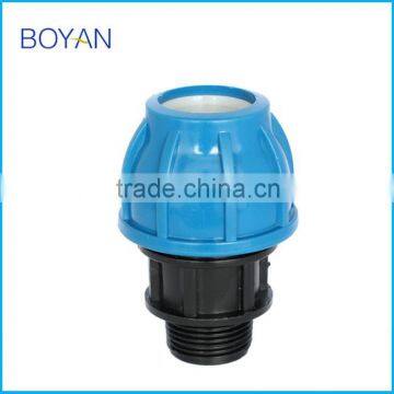 PP compression quick pipe fitting male adaptor