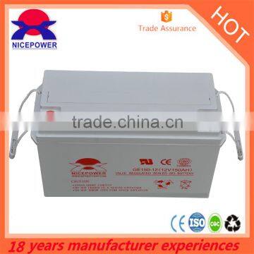 NICE POWER BRAND Deep Cycle Battery Solar Gel Batery 12V150AH FOR SOLAR Quality Choice