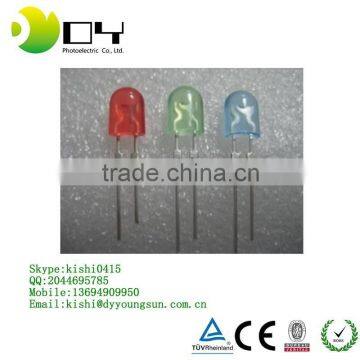 F5 Straw Hat LED Diodes Utra Bright 4.8mm Short Lead Red Green Blue Yellow Orange Pink Purple White Warm White