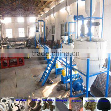 waste tire recycling production line for sale