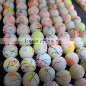 8mm neon color beads in bulk,Glass Beads NGB002