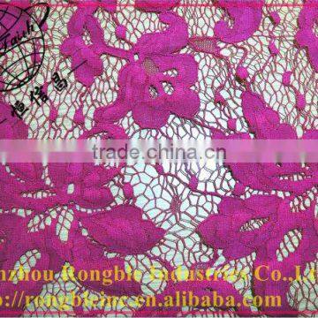 Floral lace fabric wholesale nylon rayon lace fabric in rolls for dress