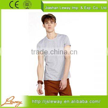 hot sale cotton fashion mens fitted blank t-shirts wholesale