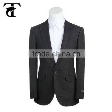 Latest Coat Pant Design Fashion black Color Korean Style Slim Fit man suit