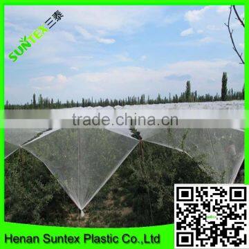 Henan Suntex supply woven anti hail net/white hail proof net/plastic hail guard net