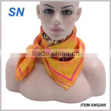 spring fashion yellow square scarf