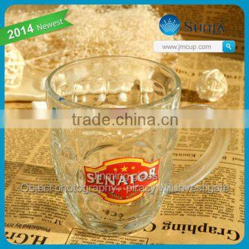 Bar Favor Pineapple Glass Beer Cup Mugs Tumbler Beautiful Shape Handle Glass Mug Beer Tumbler Glass