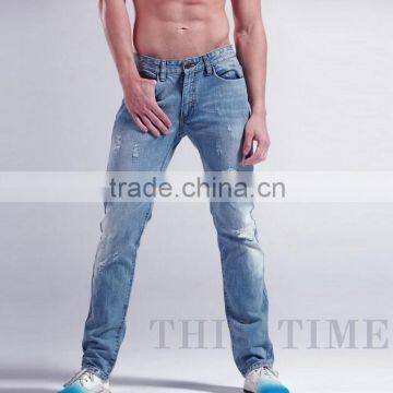 European-styled denim jeans fashion hole denim jeans men's jeans pants