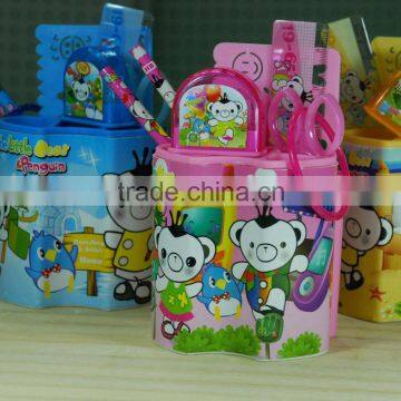 School/Office Cartoon Stationery/Gift Pen/pencil Holder/Container/Box Set For Children/Students/kids(7 pieces set)