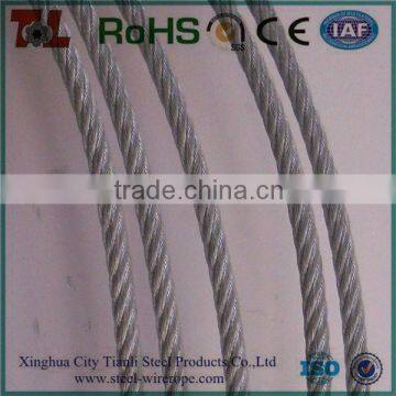 Factory supply Galvanized steel Cable 7x19 1mm