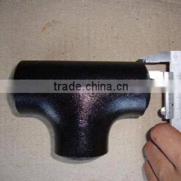 carbon steel butt weld diameter tee &seamless equal and reducing pipe tee and equal pipe tee