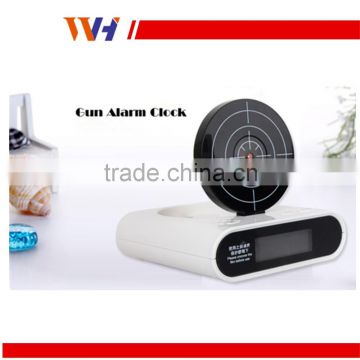 Hot-selling Decorative Shooting Target Gun Alarm Clock