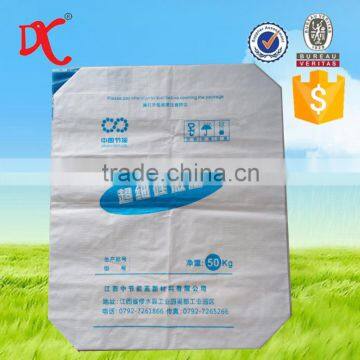 China Block Bottom Woven Polypropylene Valve Cement Packing Bags for 50kg Cement