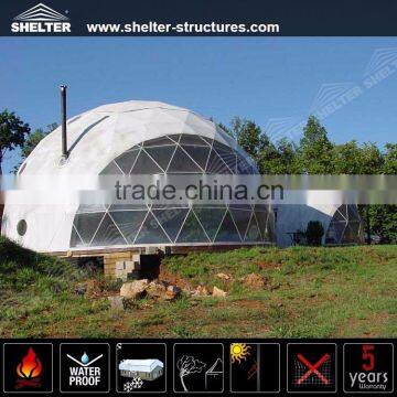 Waterproof PVC Flame Retardant Geodesic Dome Tent For sports