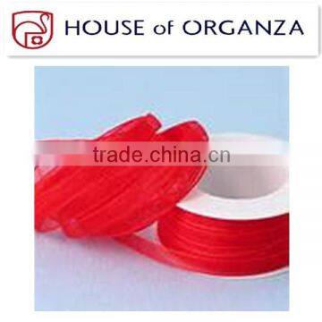 2014 New Design and Cheap Red Organza Chrismas Ribbon for Gift