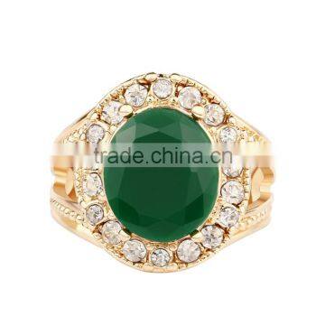 Zinc Alloy Gemstone Rinestone Latest Design Simple Stone Gold Finger Ring Designs photo-3