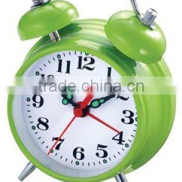 Mechanical alarm clock, metal case