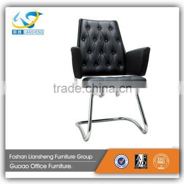 high back black leather executive bride chrome steel base office chair GAC024