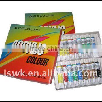 Waterproof acrylic paint set for canvas in soft touch