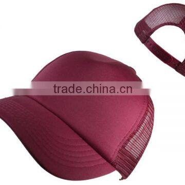 Wholesale Classic 5 Panel Polyester Foam Mesh Trucker Blank Hats Caps(SA8000, BSCI, ICTI factory)