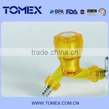2016 popular lower price fast open transparent plastic faucets pvc tap