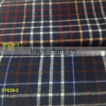 21s 100%cotton yarn dyed flannel fabric for shirt with ready bulk