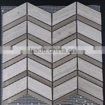 Rhombus shape decorative stone mosaic tile