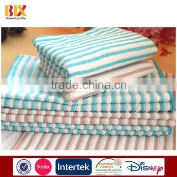 2015 Latest high quality stripe microfiber cleaning cloth, cleaning towel