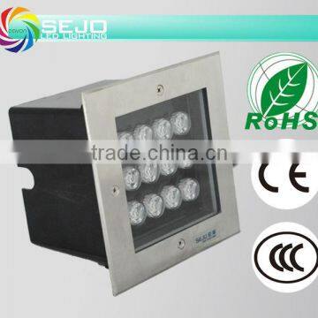 High power LED ground light 12W stsinless steel IP68 for outdoor CE