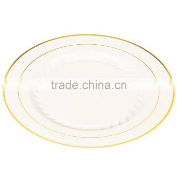 Customize White ps plates with silver rim QXL042