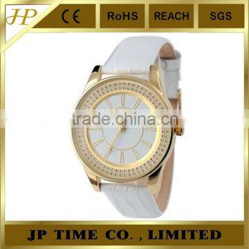 Timepiece trendy ladies crystal dial quality 3 atm Quartz stainless steel back watch