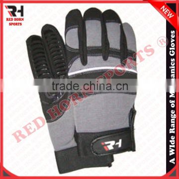 Full Finger Mechanics Gloves, Palm Reinforcement Panel.