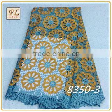 Polyester Chemical Lace Embroidery For Garment guipure lace fabric voile lace african lace fabrics