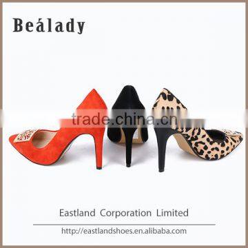 Customized high quality genuine leather high heel 10cm latin pumps shoes