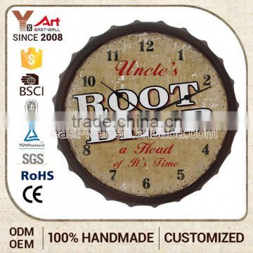 Reasonable Price Fancy Design Custom Logo Beer Cap Wall Clock Head