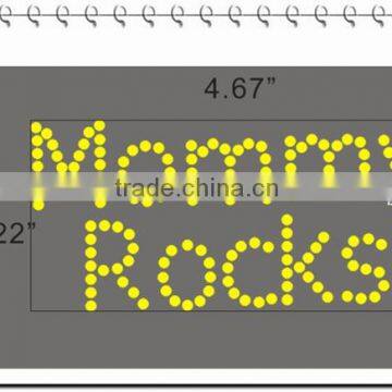 wholesales and high quality Mommy Rock rhinestone heat transfer garment design