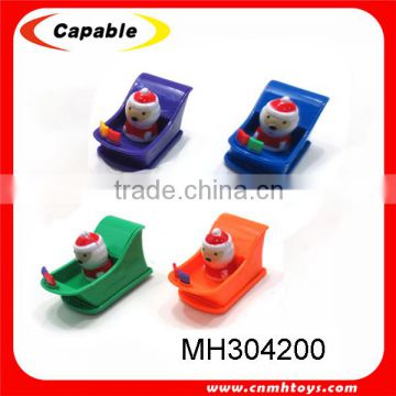 hot Christmas pull back promotional toy plastic boat