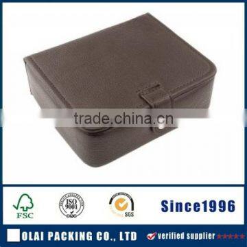 top quality brown faux leather tie display box