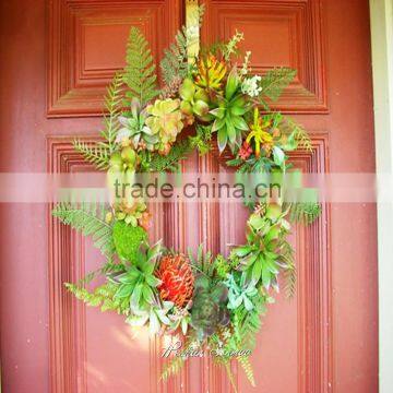 2016 New Arrival Decorative Artificial Flower Wreath Flower Garland for wall hangging