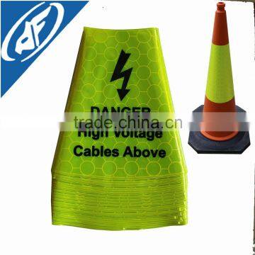 Printable Reflective Safety Cone Collar Road Warning Cone Sleeves photo-5