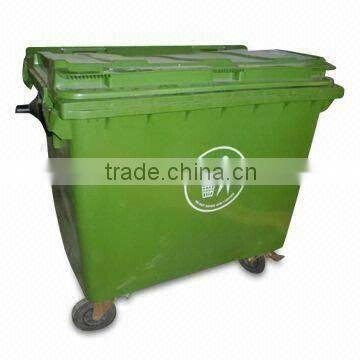 outdoor EN840 HDPE dustbin with 4 wheels