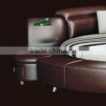 2015 New Modern Design Leather Round Bed B80037 photo-3