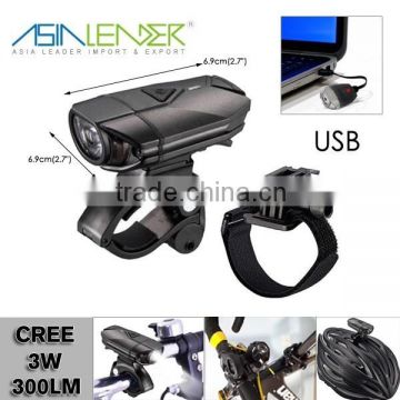 Constant Light 6 Hours Rechargeable Bike Front Light