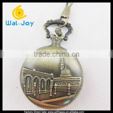 WJ-1592 latest fashion antique classic palaces face classic vintage pocket watch