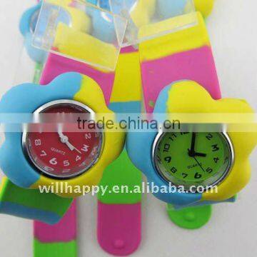 Fashion slap colorful quartz silicone watch(SW-141)